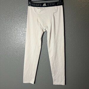 Russell Kids' White Compression Pants - Size Medium